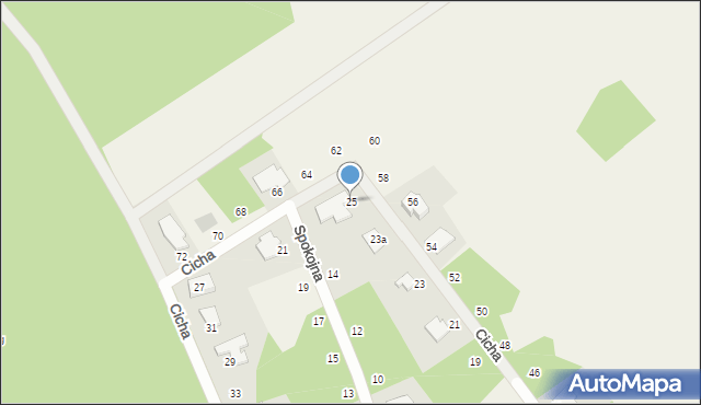 Dobrzyca, Cicha, 25, mapa Dobrzyca