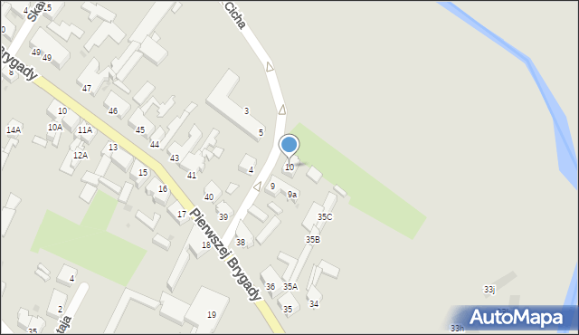 Drezdenko, Cicha, 10, mapa Drezdenko