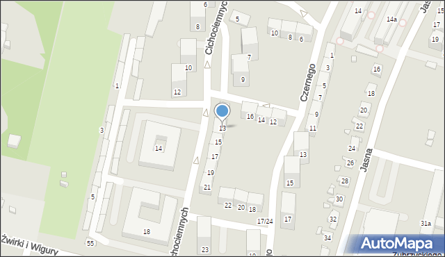 Gliwice, Cichociemnych, 13, mapa Gliwic