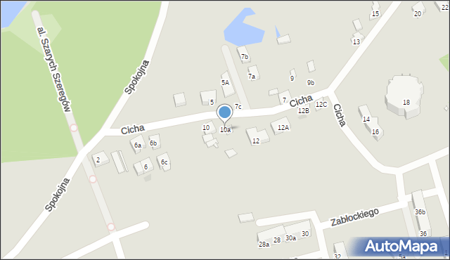 Gniezno, Cicha, 10a, mapa Gniezna