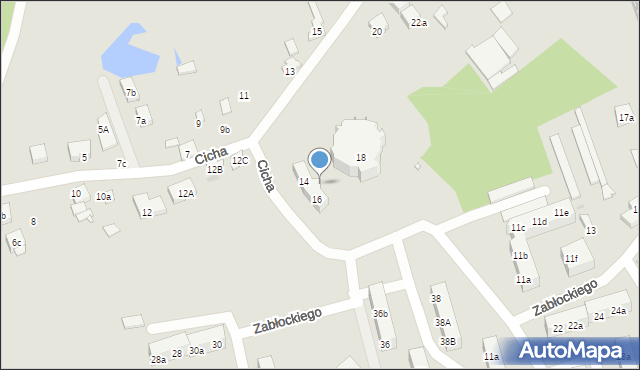 Gniezno, Cicha, 3, mapa Gniezna