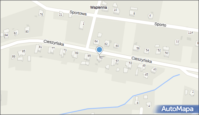 Goleszów, Cieszyńska, 63, mapa Goleszów