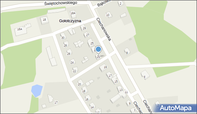 Gołotczyzna, Ciechanowska, 21, mapa Gołotczyzna