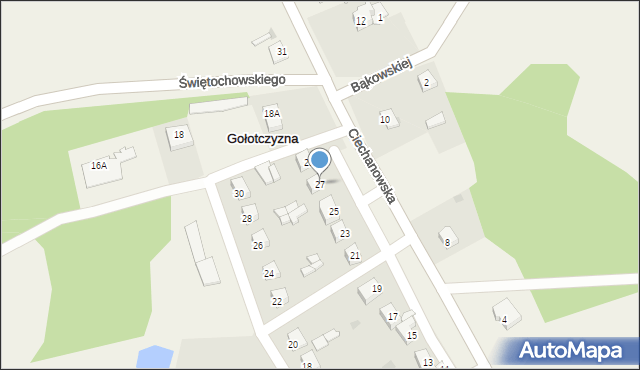 Gołotczyzna, Ciechanowska, 27, mapa Gołotczyzna