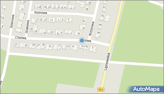 Golub-Dobrzyń, Cisowa, 7, mapa Golub-Dobrzyń