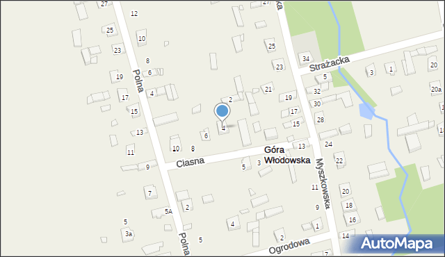 Góra Włodowska, Ciasna, 4, mapa Góra Włodowska