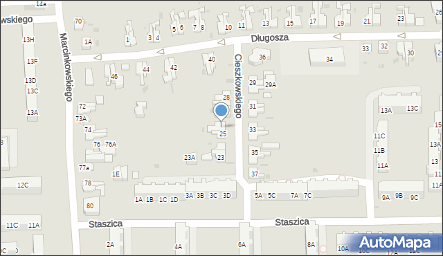 Gorzów Wielkopolski, Cieszkowskiego Augusta, 26, mapa Gorzów Wielkopolski