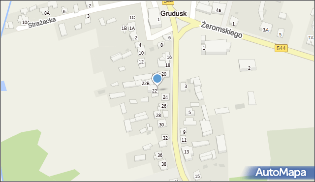 Grudusk, Ciechanowska, 22A, mapa Grudusk