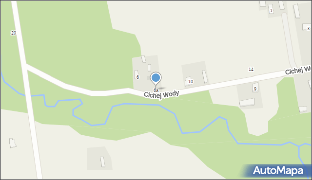 Grzmiąca, Cichej Wody, 6a, mapa Grzmiąca