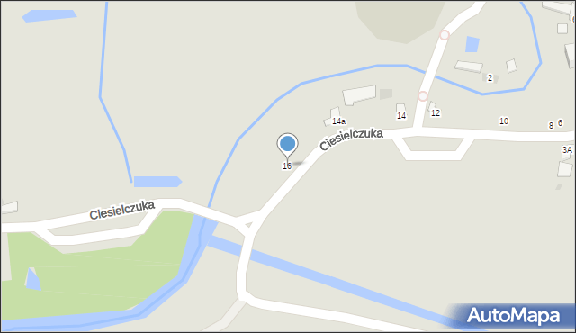 Hrubieszów, Ciesielczuka, 16, mapa Hrubieszów