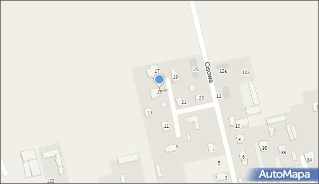 Jakubowice Konińskie, Cisowa, 15, mapa Jakubowice Konińskie