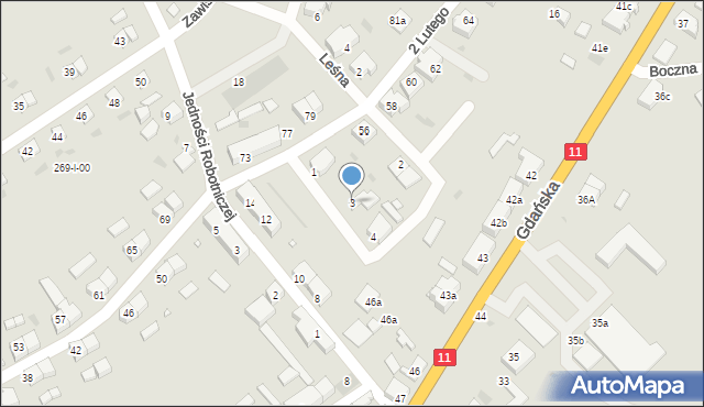 Jastrowie, Cicha, 3, mapa Jastrowie