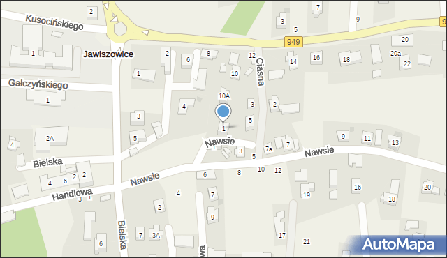 Jawiszowice, Ciasna, 1, mapa Jawiszowice