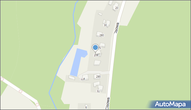 Jaworze, Cisowa, 109, mapa Jaworze