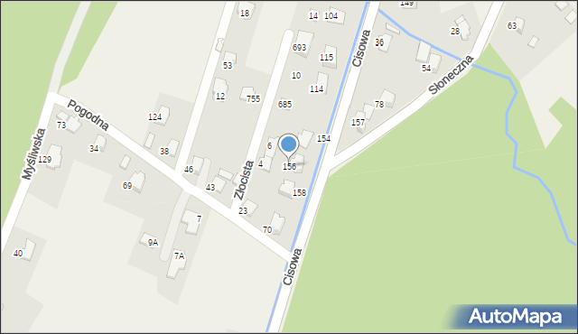 Jaworze, Cisowa, 156, mapa Jaworze