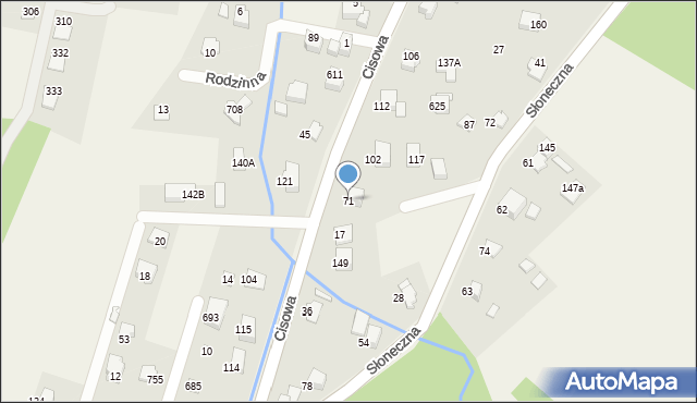 Jaworze, Cisowa, 71, mapa Jaworze
