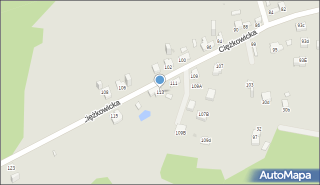 Jaworzno, Ciężkowicka, 113, mapa Jaworzno