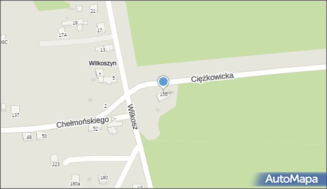 Jaworzno, Ciężkowicka, 135, mapa Jaworzno