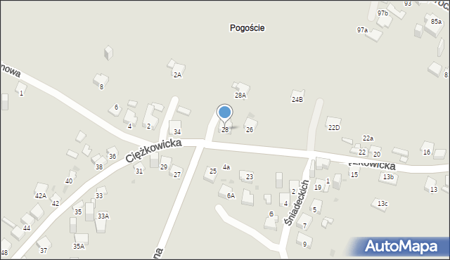 Jaworzno, Ciężkowicka, 28, mapa Jaworzno