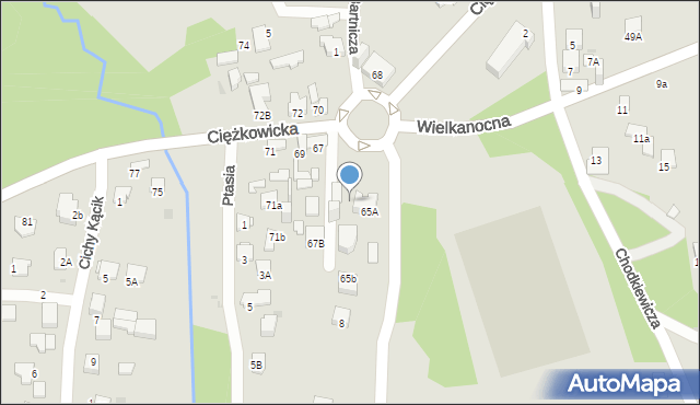 Jaworzno, Ciężkowicka, 65b, mapa Jaworzno