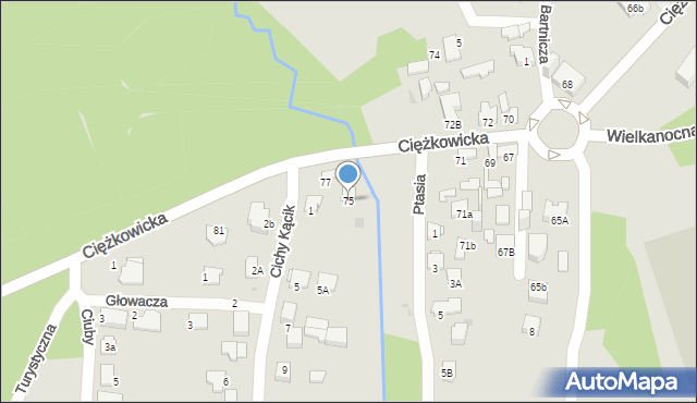 Jaworzno, Ciężkowicka, 75, mapa Jaworzno