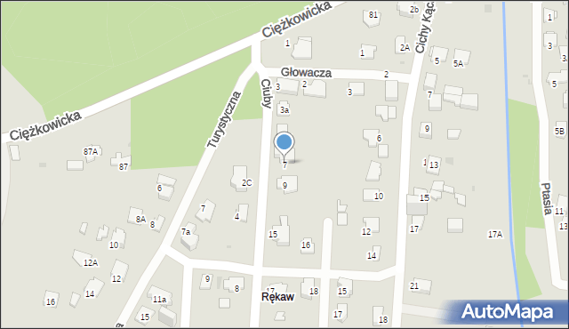 Jaworzno, Ciuby Kazimierza, ks., 7, mapa Jaworzno