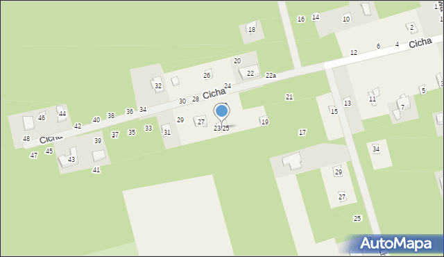 Jedlicze B, Cicha, 23/25, mapa Jedlicze B