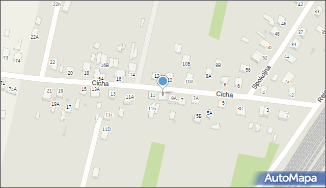 Jędrzejów, Cicha, 9, mapa Jędrzejów