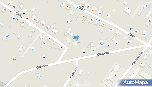 Jelcz-Laskowice, Cicha, 2, mapa Jelcz-Laskowice