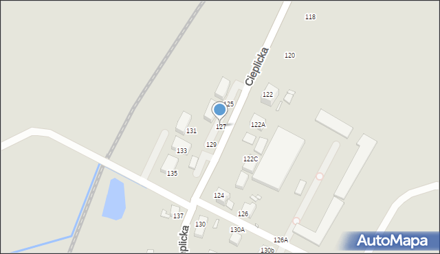 Jelenia Góra, Cieplicka, 127, mapa Jelenia Góra