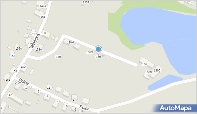 Jelenia Góra, Cieplicka, 136F, mapa Jelenia Góra