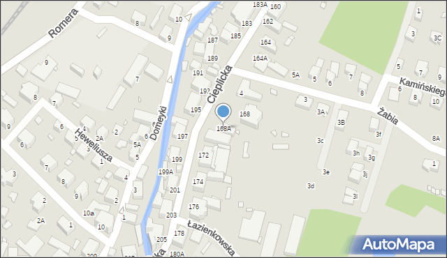 Jelenia Góra, Cieplicka, 168A, mapa Jelenia Góra