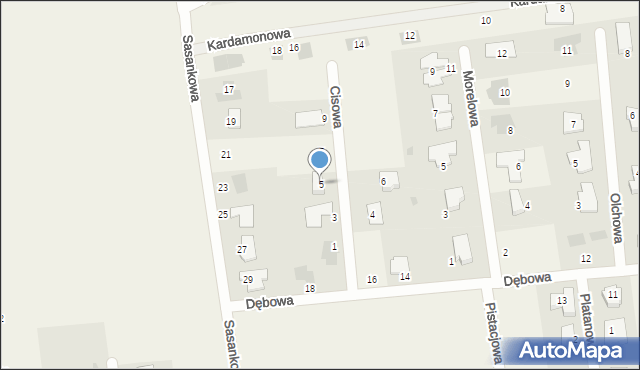 Kalinówka, Cisowa, 5, mapa Kalinówka