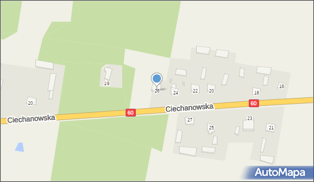 Karniewo, Ciechanowska, 26, mapa Karniewo