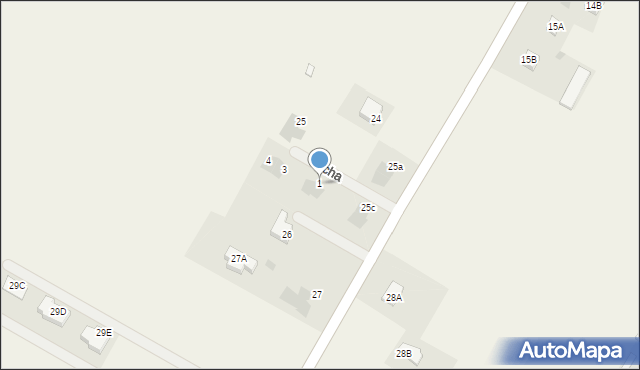 Kazimierzówka, Cicha, 1, mapa Kazimierzówka