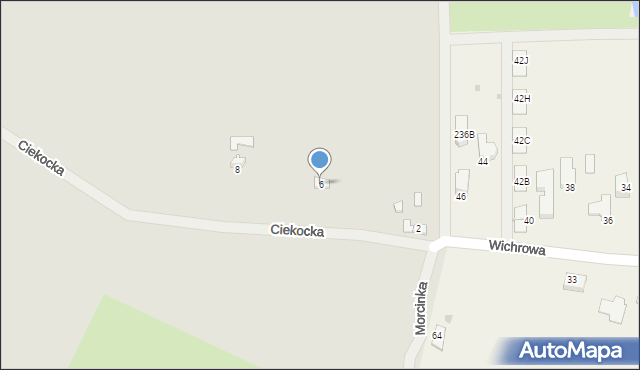 Kielce, Ciekocka, 6, mapa Kielc