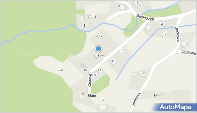 Kobiernice, Cisowa, 8, mapa Kobiernice