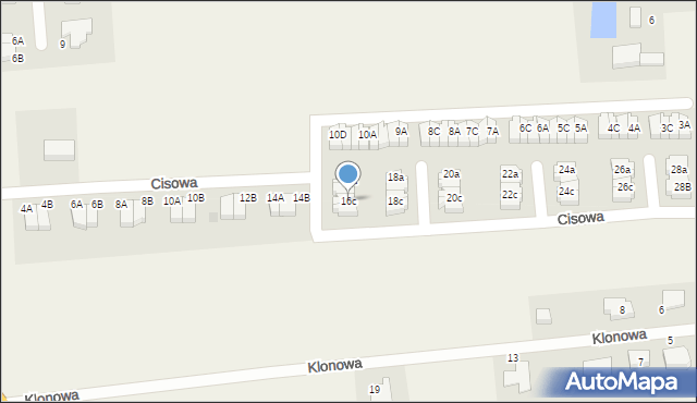 Kobylnica, Cisowa, 16c, mapa Kobylnica