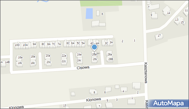 Kobylnica, Cisowa, 26a, mapa Kobylnica