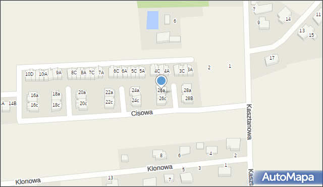 Kobylnica, Cisowa, 26b, mapa Kobylnica