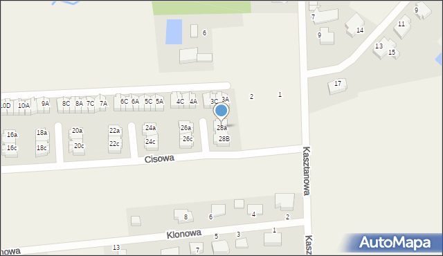 Kobylnica, Cisowa, 28a, mapa Kobylnica