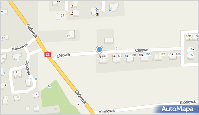 Kobylnica, Cisowa, 4A, mapa Kobylnica