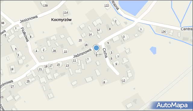 Kocmyrzów, Cicha, 2, mapa Kocmyrzów