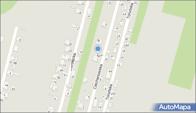 Konstancin-Jeziorna, Ciechanowska, 7A, mapa Konstancin-Jeziorna
