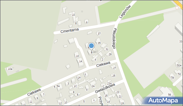 Kozienice, Ciekawa, 6, mapa Kozienice