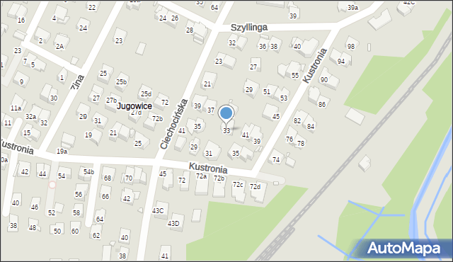 Kraków, Ciołkosza Adama, 33, mapa Krakowa