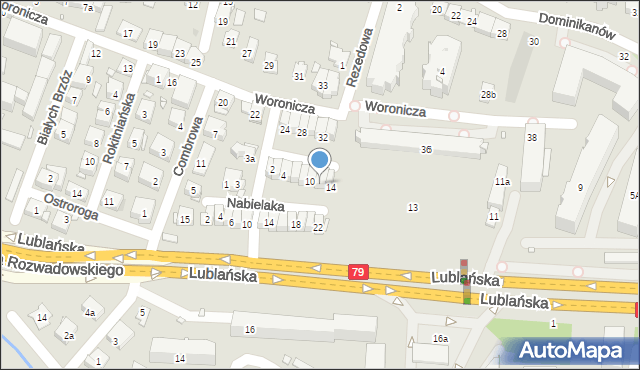 Kraków, Ciołkowskiego Konstantego, 12, mapa Krakowa