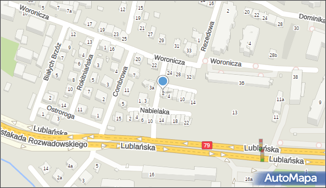 Kraków, Ciołkowskiego Konstantego, 2, mapa Krakowa