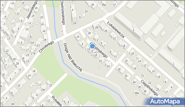 Kraków, Cieplińskiego Łukasza, 14, mapa Krakowa