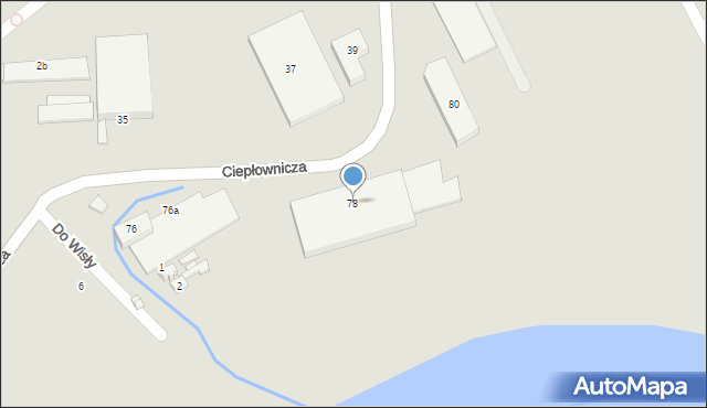 Kraków, Ciepłownicza, 78, mapa Krakowa